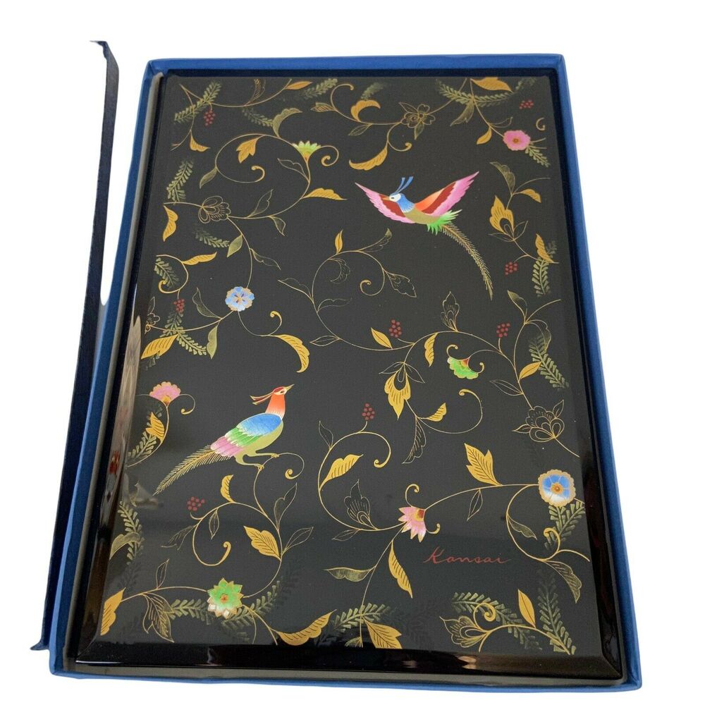 Address Book New Kansai Urushi Japanese Black Kansai Yamamoto Lacquer Floral